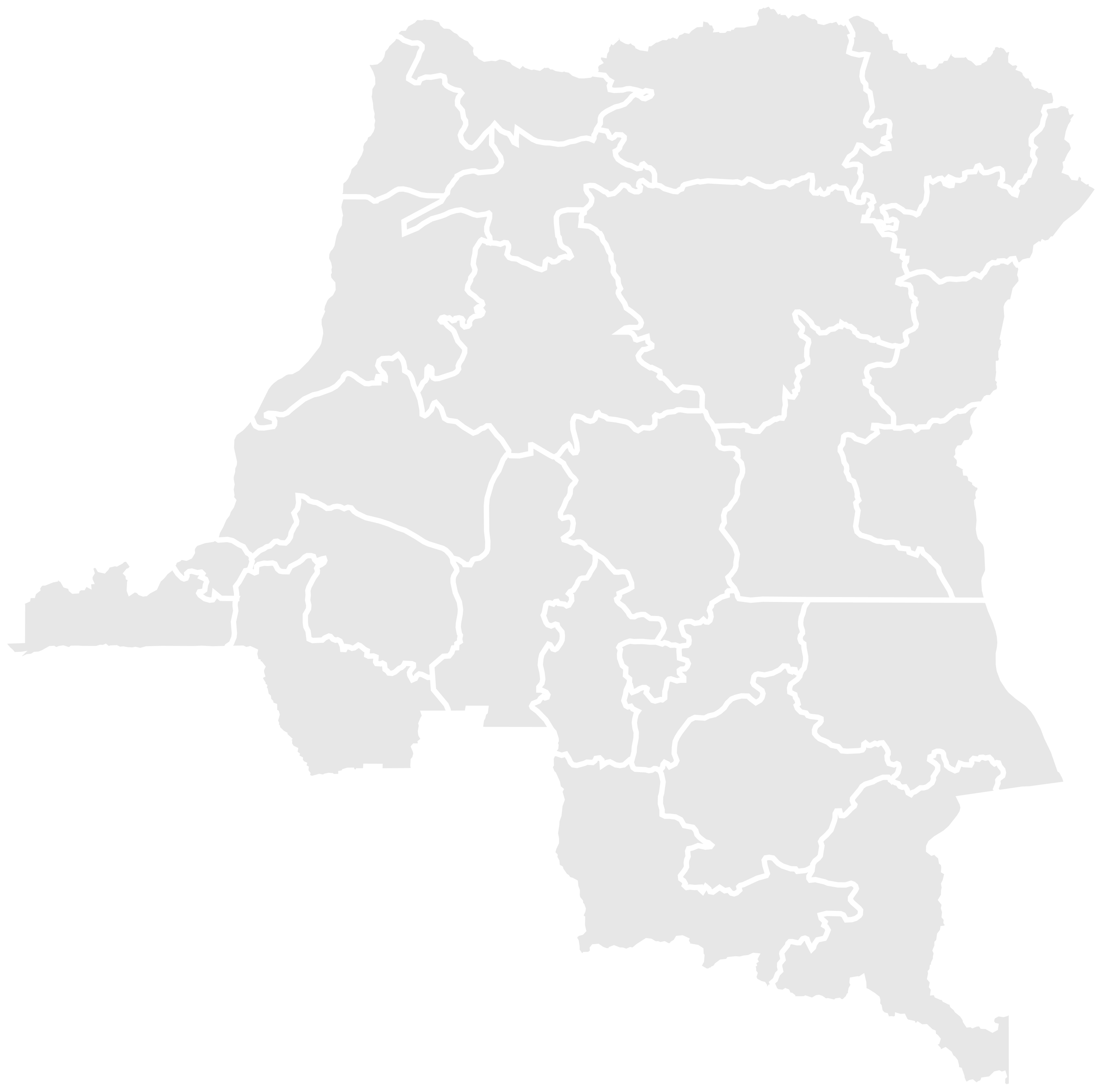 Carte de la République Démocratique du Congo avec ses provinces